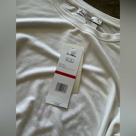 SAM EDELMAN Layla white long sleeve poplin cuff top 🤍 - Picture 11 of 12